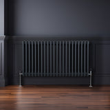Traditionell 3-kolumns radiator - 600 x 1012 mm – Antracitgrå