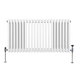 Traditionell 3-kolumns radiator - 600 x 1012 mm – Vit