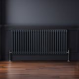 Traditionell 3-kolumns radiator - 600 x 1192 mm – Antracitgrå