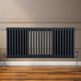 Traditionell 3-kolumns radiator - 600 x 1192 mm – Antracitgrå