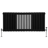 Traditionell 3-kolumns radiator - 600 x 1192 mm – Svart