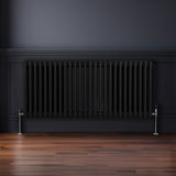 Traditionell 3-kolumns radiator - 600 x 1192 mm – Svart
