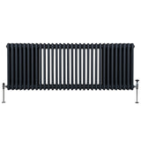 Traditionell 3-kolumns radiator - 600 x 1462 mm – Antracitgrå