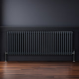 Traditionell 3-kolumns radiator - 600 x 1462 mm – Antracitgrå