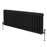 Traditionell 3-kolumns radiator - 600 x 1462 mm – Svart