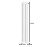 Traditionell 3-kolumns radiator - 1500 x 202 mm – Vitt