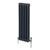 Traditionell 3-kolumns radiator - 1500 x 292 mm – Antracitgrå