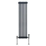 Traditionell 3-kolumns radiator - 1500 x 292 mm – Antracitgrå