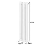 Traditionell 3-kolumns radiator - 1500 x 292 mm – Vit