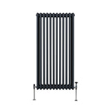 Traditionell 3-kolumns radiator - 1500 x 562 mm – Antracitgrå