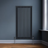 Traditionell 3-kolumns radiator - 1500 x 562 mm – Antracitgrå