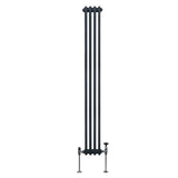 Traditionell 3-kolumns radiator - 1800 x 202 mm – Antracitgrå