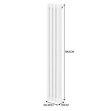 Traditionell 3-kolumns radiator - 1800 x 202 mm – Vit