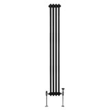 Traditionell 3-kolumns radiator - 1800 x 202 mm – Svart