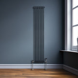Traditionell 3-kolumns radiator - 1800 x 292 mm – Antracitgrå