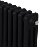 Traditionell 3-kolumns radiator - 1800 x 292 mm – Svart