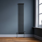 Traditionell 3-kolumns radiator - 1800 x 292 mm – Svart