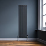 Traditionell 3-kolumns radiator - 1800 x 382 mm – Antracitgrå