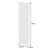 Traditionell 3-kolumns radiator - 1800 x 382 mm – Vit