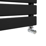 Handdukstork med Platta Paneler - 1200mm x 450mm - Svart
