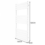Handdukstork med Platta Paneler - 1200mm x 500mm - Vit