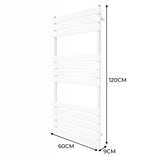 Handdukstork med Platta Paneler - 1200mm x 600mm - Vit