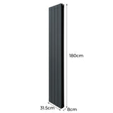 Aluminiumradiator – 1800mm x 315mm – Grå
