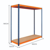 S-Rax Hyllsystem - 180cm x 180cm x 60cm – 2 Hyllplan