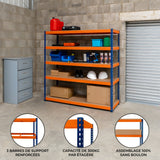 S-Rax Hyllsystem - 180cm x 180cm x 60cm – 5 Hyllplan