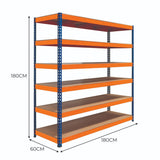 S-Rax Hyllsystem - 180cm x 180cm x 60cm – 6 Hyllplan