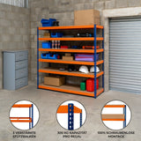 S-Rax Hyllsystem - 180cm x 180cm x 60cm – 6 Hyllplan