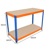 Arbetsbänk S-Rax med 2 nivåer - 120cm x 60cm x 90cm