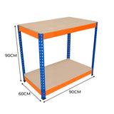 Arbetsbänk S-Rax med 2 nivåer - 90cm x 60cm x 90cm