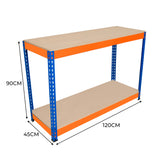 Arbetsbänk S-Rax med 2 nivåer - 120cm x 45cm x 90cm