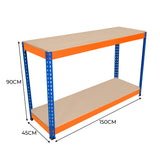Arbetsbänk S-Rax med 2 nivåer - 150cm x 45cm x 90cm