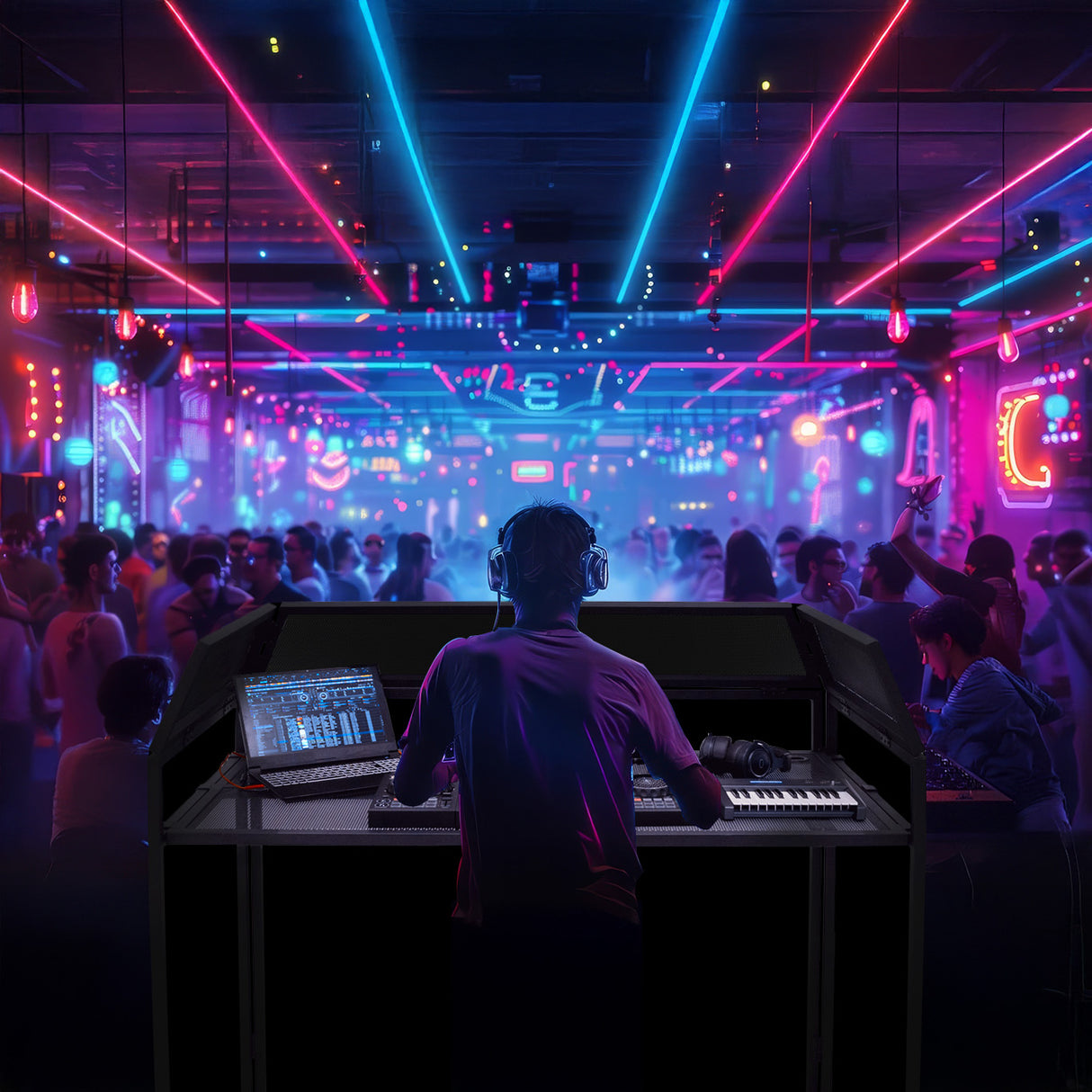 Premium DJ-Kabin med transportväska
