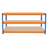 Arbetsbänk S-Rax med 3 nivåer - 180cm x 60cm x 90cm