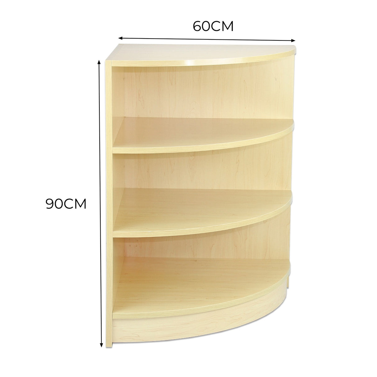 LM60 Hörndisk för butik – Lönnfärgad finish
