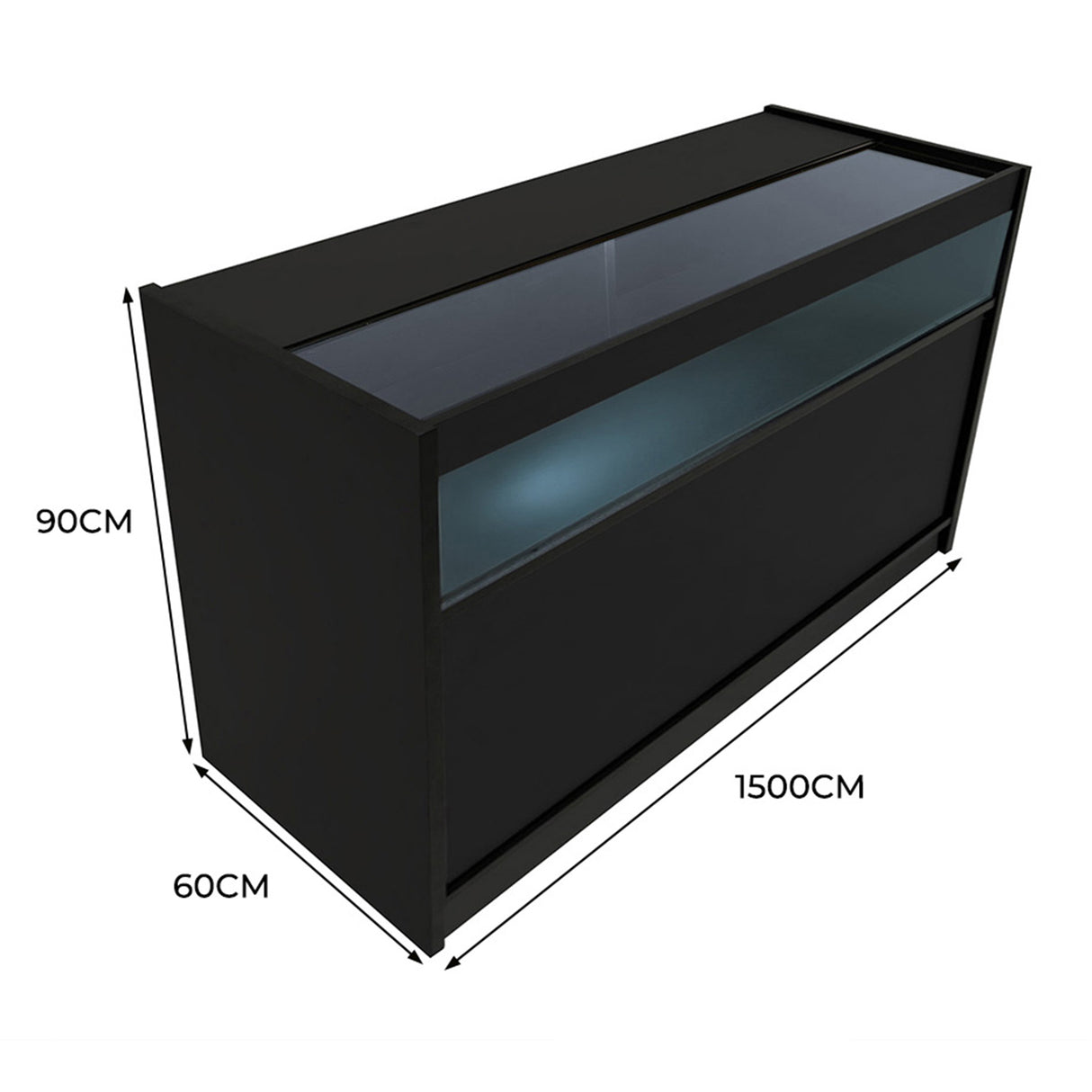 B1500 Butiksmodul med LED – Svart