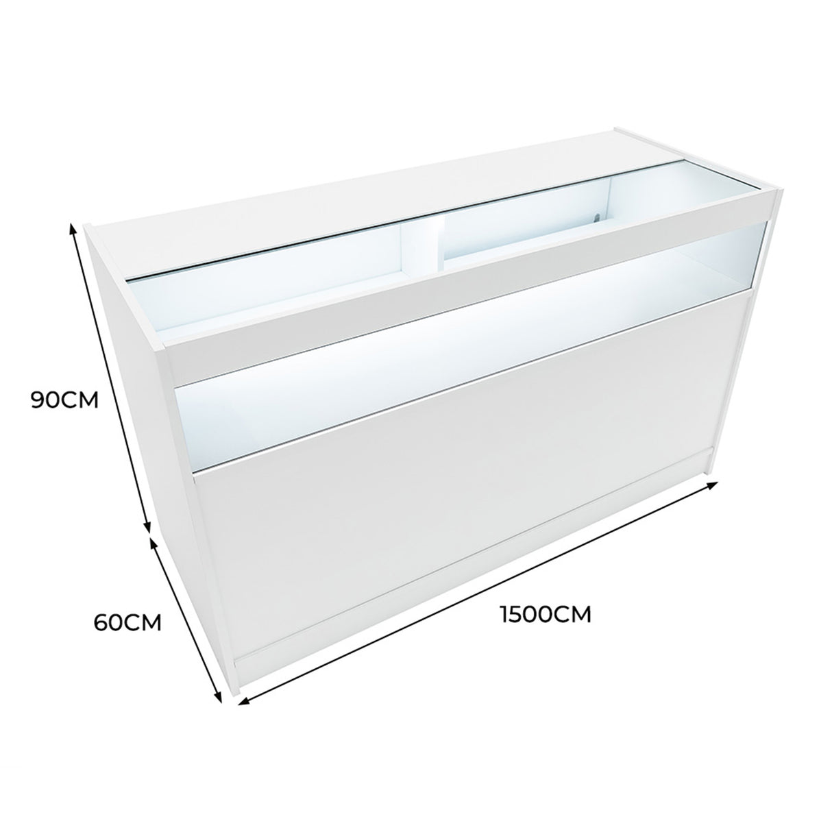 B1500 Butiksmodul med LED – Vit
