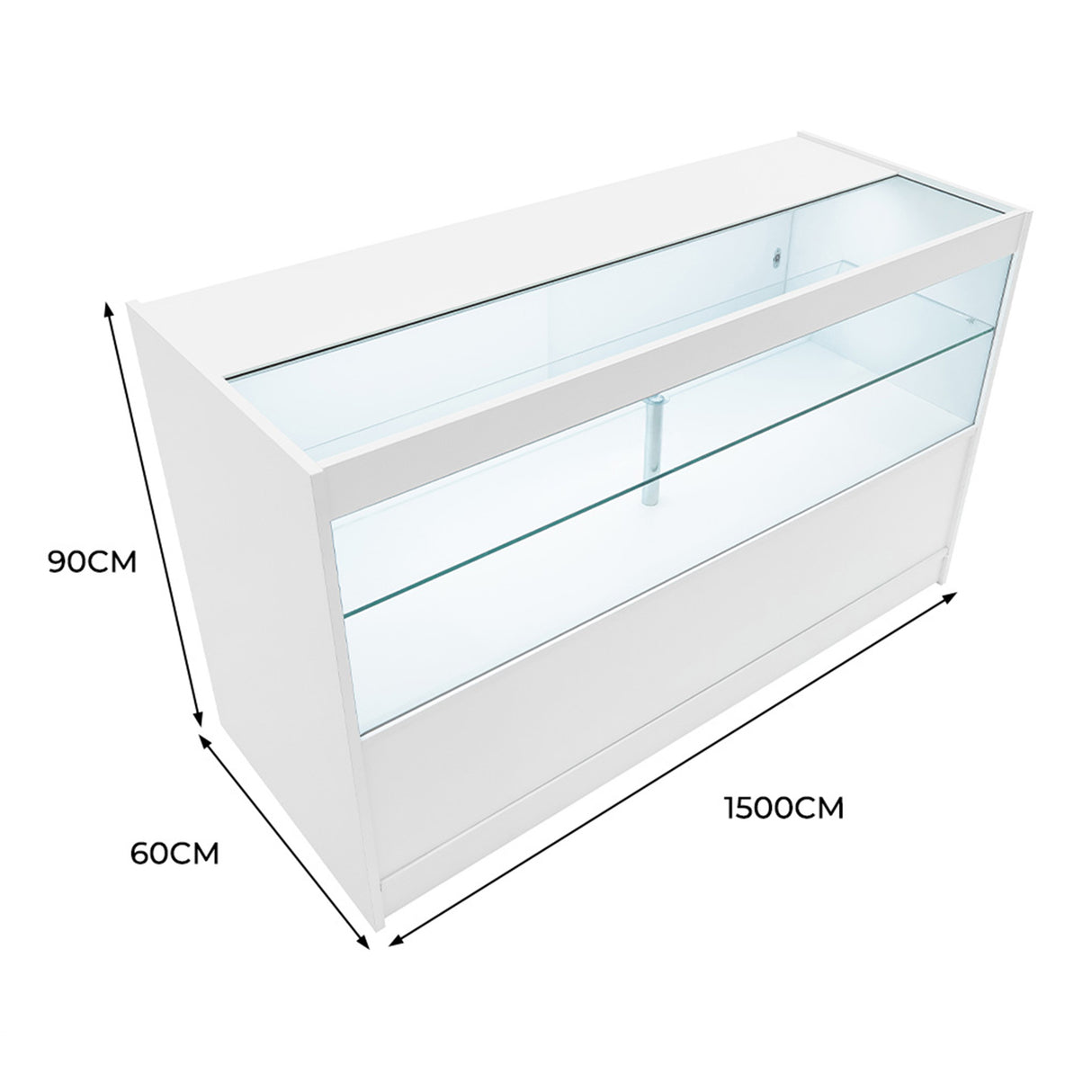 C1500 Butiksmodul med LED – Vit