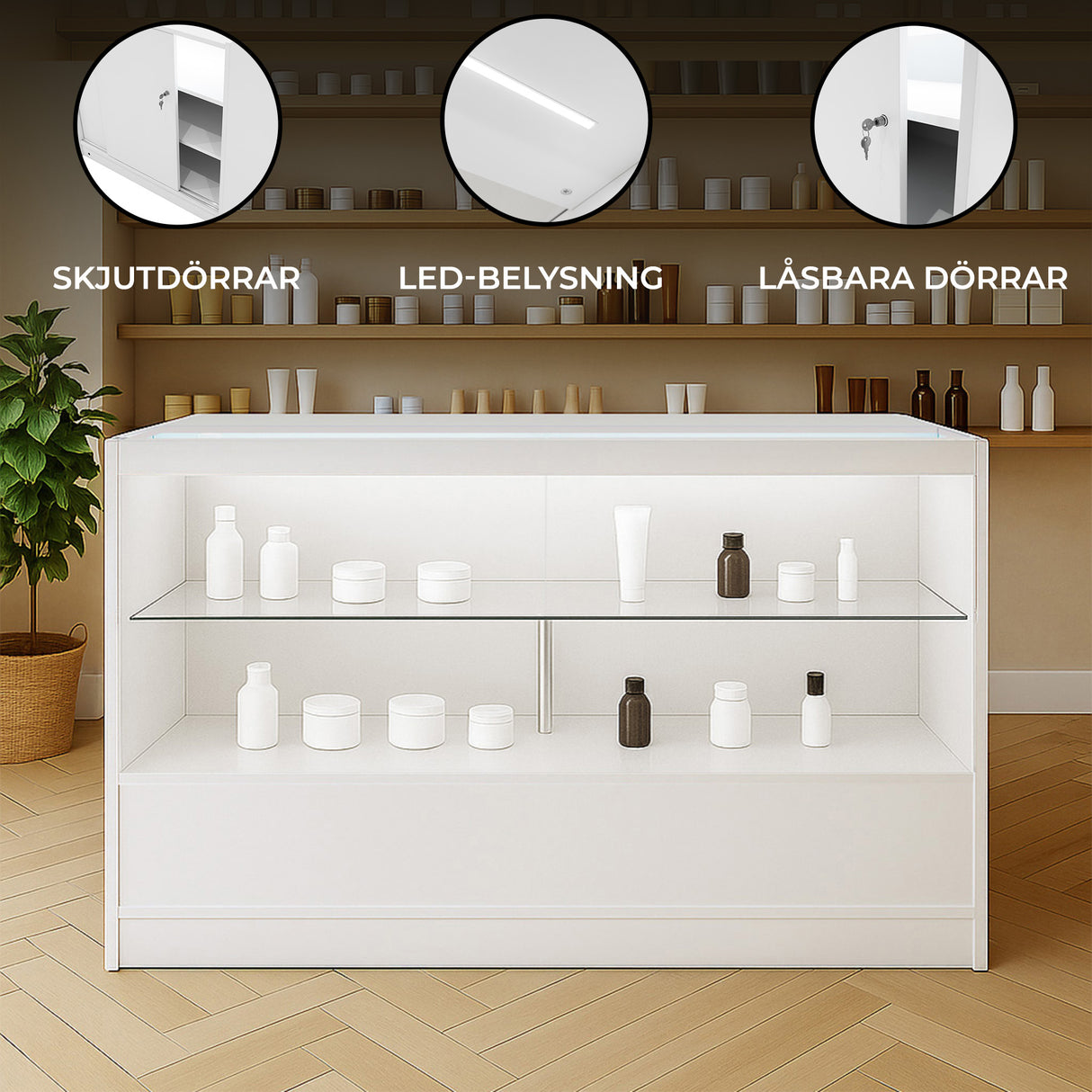 C1500 Butiksmodul med LED – Vit