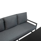Aluminium Hörnsoffa för utomhusbruk 7-sits - Antracit Grå