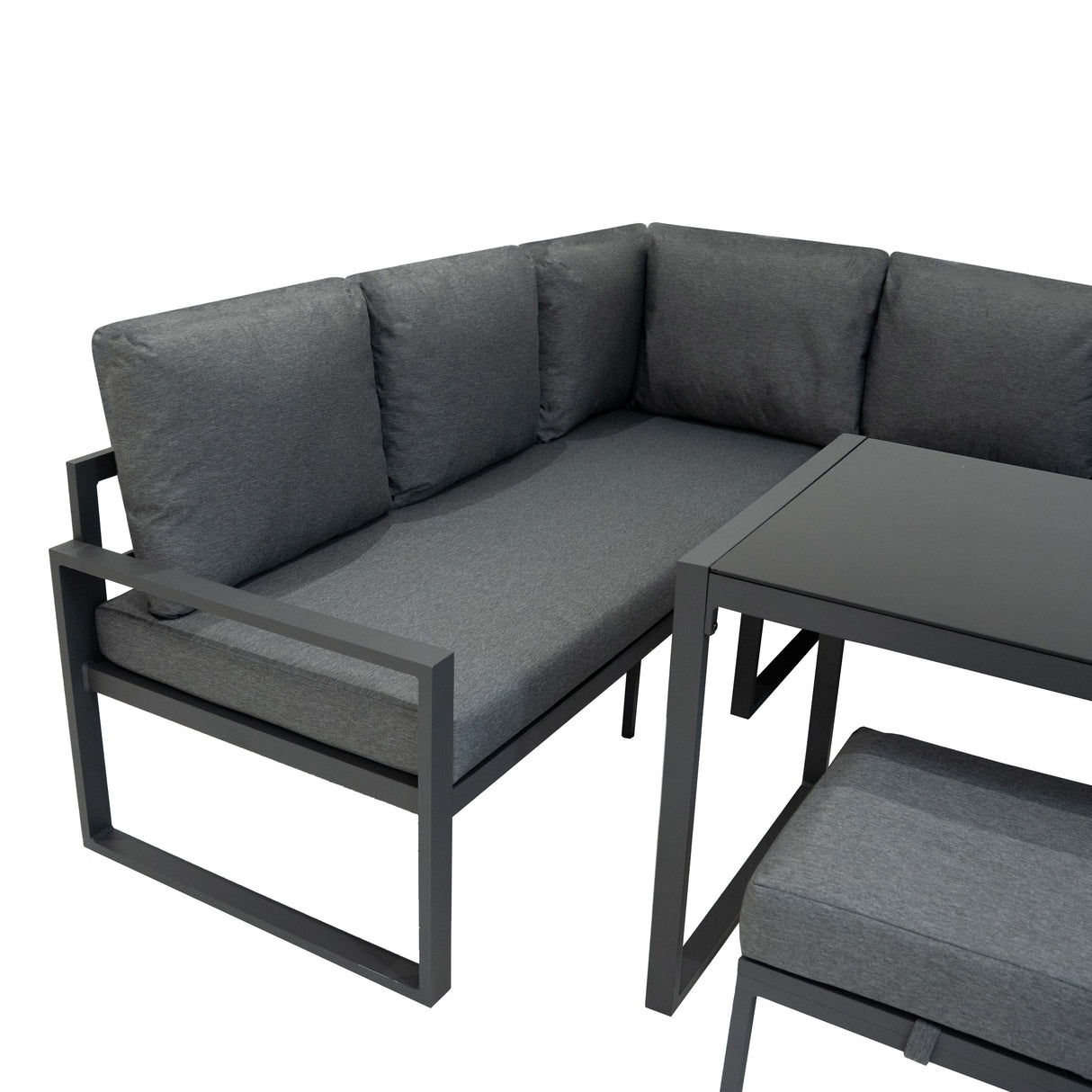 Aluminium Hörnsoffa för utomhusbruk 7-sits - Antracit Grå