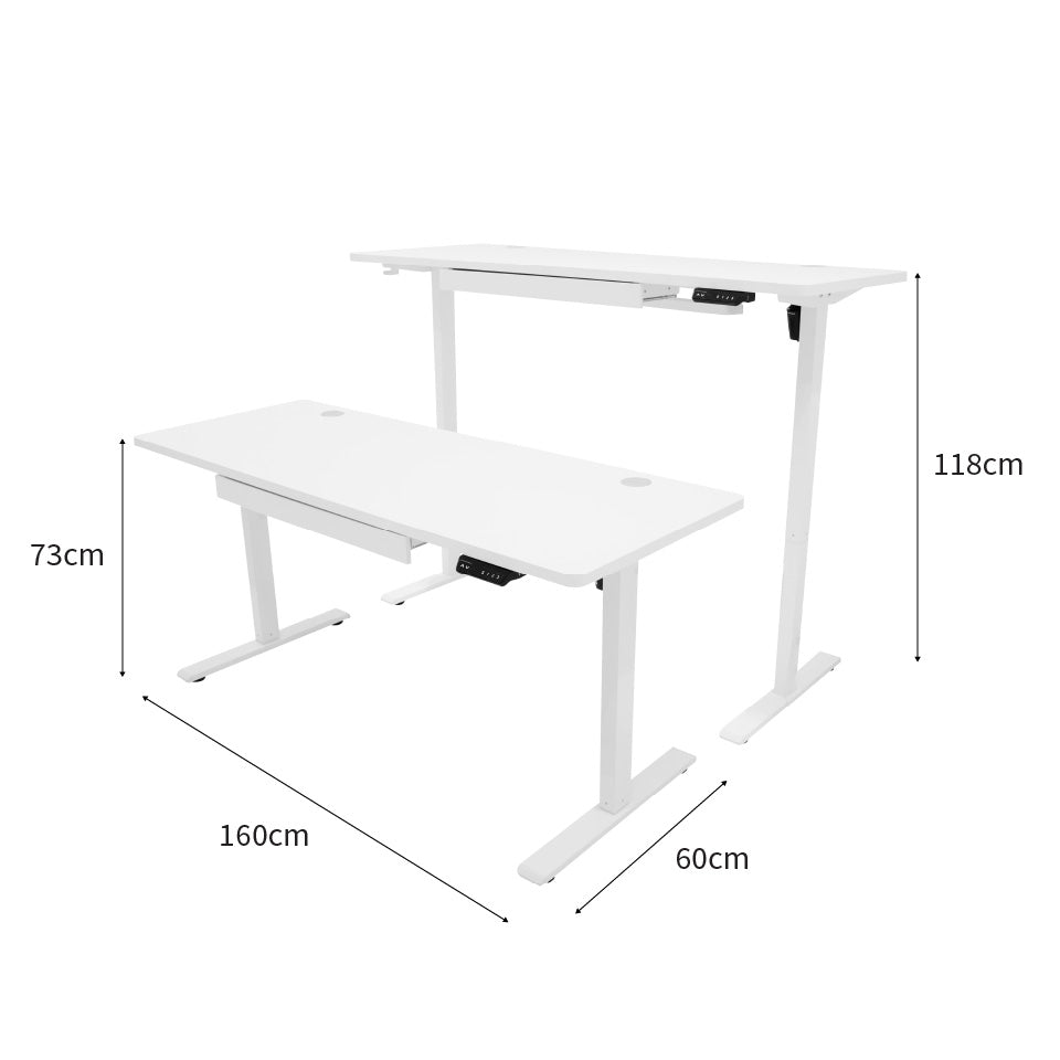 Elektriskt Höj- och Sänkbart Skrivbord – 160cm x 60cm
