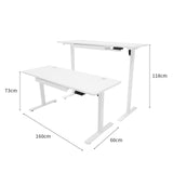 Elektriskt Höj- och Sänkbart Skrivbord – 160cm x 60cm