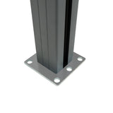 Staket för utomhusbruk i WPC och aluminium – 1x sned panel + 1 stolpar | Grå