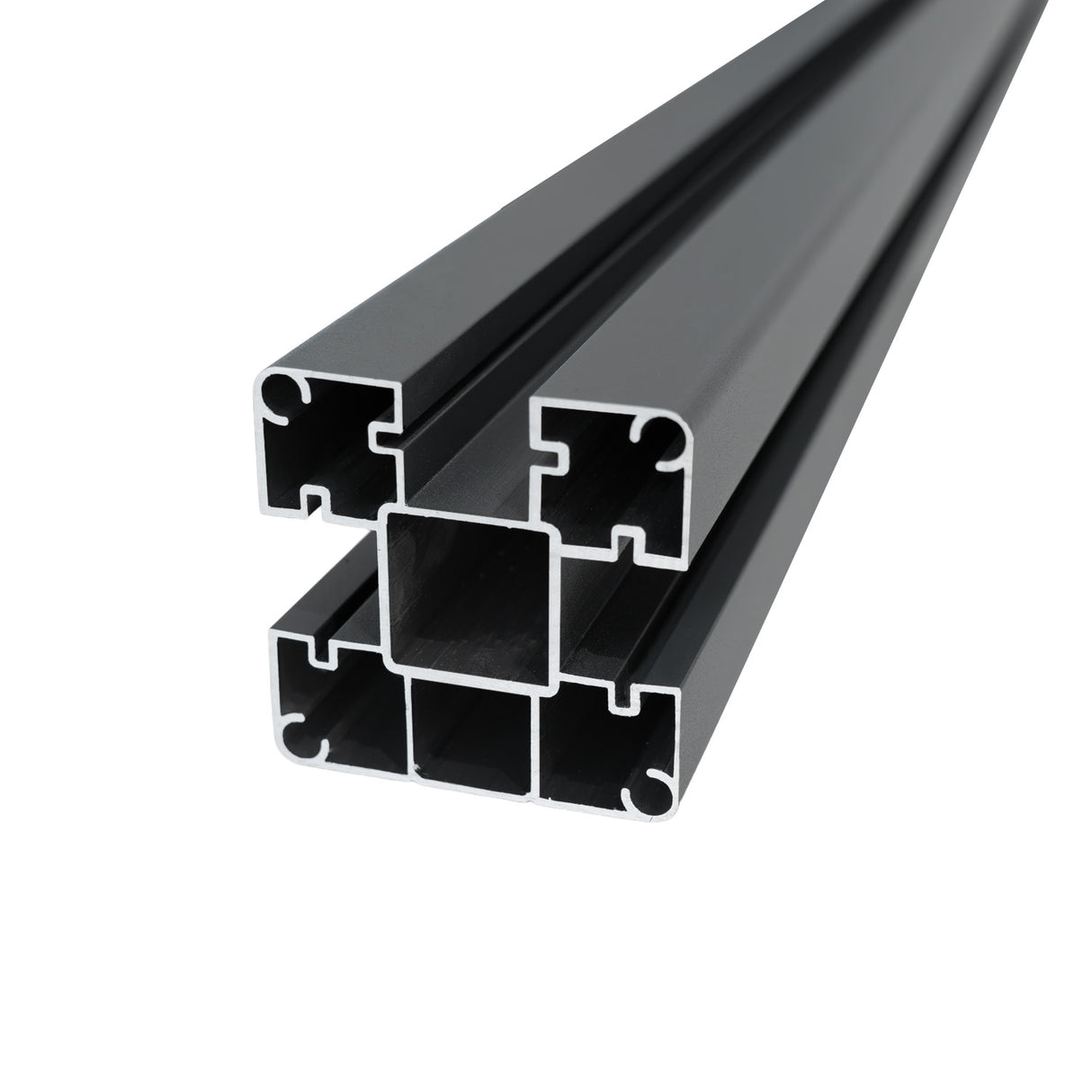 Staket för utomhusbruk i WPC och aluminium – 1x sned panel + 1 stolpar | Grå