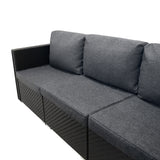 Modulärt Rattanset – 7 Delar – Svart