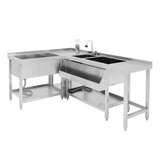 Modulärt Barstationspaket: Cocktailstation, isbrunn och modulär hörnenhet